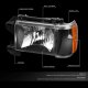 Ford F150 1987-1991 Black Euro Headlights