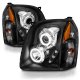 GMC Yukon Denali 2007-2014 Black Projector Headlights Halo