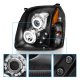 GMC Yukon Denali 2007-2014 Black Projector Headlights Halo