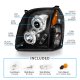 GMC Yukon Denali 2007-2014 Black Projector Headlights Halo