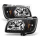 Toyota Tacoma 2001-2004 Black Euro Headlights with Corner Lights