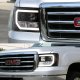 GMC Sierra 2500HD 2007-2014 Black LED DRL Projector Headlights