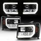 GMC Sierra Denali 2008-2013 Black LED DRL Projector Headlights