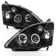 Honda Civic Hatchback 2002-2005 Projector Headlights Black Halo