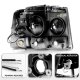 Chevy Suburban 2000-2006 Black Headlights and Bumper Lights Conversion with LED