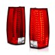 Chevy Suburban 2007-2014 Red and Clear LED Tail Lights