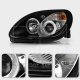 Mercedes Benz SLK 1998-2004 Black Dual Halo Projector Headlights
