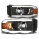 Dodge Ram 2500 2003-2005 Black LED DRL Headlights