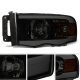 Dodge Ram 2500 2003-2005 Black Smoked LED DRL Headlights