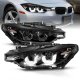 BMW 3 Series F30 Sedan 2012-2015 Black LED Halo HID Projector Headlights