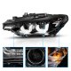 BMW 3 Series F30 Sedan 2012-2015 Black LED Halo HID Projector Headlights