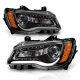 Chrysler 300 2011-2014 Black LED DRL Projector Headlights