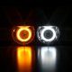 Dodge Challenger 2008-2014 Black Halo Projector Headlights Amber Signals