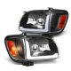 Toyota Tacoma 2001-2004 Black LED DRL Headlights Set