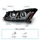 Honda Accord Sedan 2008-2012 Black Projector Headlights LED DRL