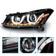 Honda Accord Sedan 2008-2012 Black Projector Headlights LED DRL