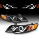 Kia Forte 2010-2013 Black Projector Headlights LED Halo DRL