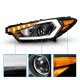 Kia Forte 2014-2016 Black Projector Headlights LED DRL Signals