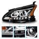 Nissan Sentra 2013-2015 Black Projector Headlights LED Halo