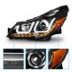 Subaru Outback 2010-2014 Black Projector Headlights LED Halo