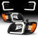 Toyota Tundra 2000-2004 Black LED DRL Headlights