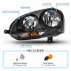 VW Jetta Sedan 2005-2010 Black Headlights