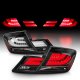 Honda Civic Sedan 2013-2015 Black Tube LED Tail Lights