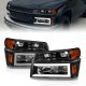 Chevy Colorado 2004-2012 Black DRL Headlights