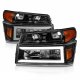 GMC Canyon 2004-2012 Black DRL Headlights