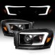 Dodge Ram 2500 2006-2009 Black Headlights DRL