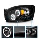 Dodge Ram 3500 2006-2009 Black Projector Headlights LED Halo