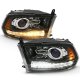 Dodge Ram 2009-2018 Black Projector Headlights LED DRL Switchback Signals