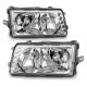 Mercedes Benz S Class Sedan 1981-1991 Euro Headlights Chrome LED