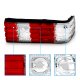 Mercedes Benz S Class 1986-1991 Custom Tail Lights Red and Clear