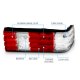 Mercedes Benz S Class 1986-1991 Custom Tail Lights Red and Clear