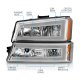 Chevy Avalanche 2003-2006 Headlights Set LED DRL