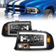 Dodge Dakota 1997-2004 Black LED DRL Headlights