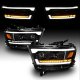 Dodge Ram 1500 2019-2023 Black LED Headlights Upgrade DRL Sequential Signals