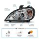 Freightliner Columbia 1996-2004 Clear Projector Headlights LED DRL