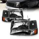 Ford F150 1992-1996 Black Headlights