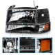 Ford F350 1992-1996 Black Headlights