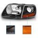 Ford F150 1997-2003 Black Headlights Corner Lights