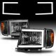 Toyota Tacoma 2WD 1997-2000 Black LED DRL Headlights