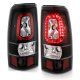 Chevy Silverado 1500HD 2003-2006 Black Halo LED Tail Lights