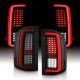 Chevy Silverado 3500HD 2007-2014 Black Smoked Full LED Tail Lights Red Tube