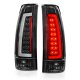 Cadillac Escalade 1999-2000 Black LED Tail Lights DRL Tube