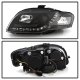 Audi A4 2006-2008 Black Projector Headlights with LED Daytime Running Lights