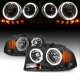 Dodge Dakota 1997-2004 Halo Headlights Black LED