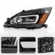 Honda Accord 2003-2007 Black Headlights LED DRL