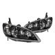 Honda Civic 2004-2005 Black Chrome Headlights